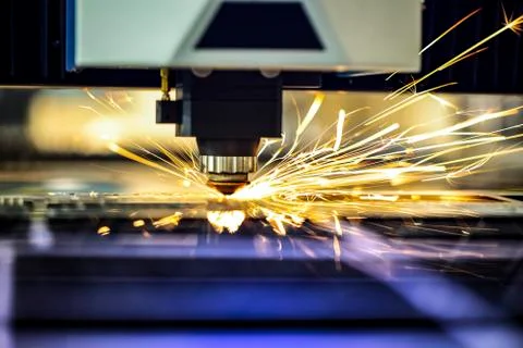 Cnc milling machine. Processing and laser cutting for metal in the industrial Stock Photos