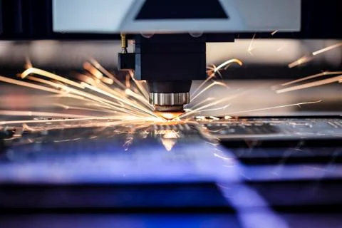 Cnc milling machine. Processing and laser cutting for metal in the industrial Stock Photos