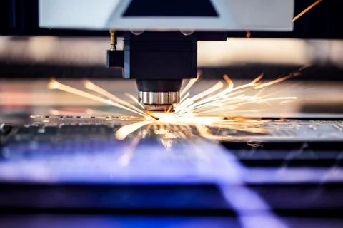 Cnc milling machine. Processing and laser cutting for metal in the industrial Foto stock