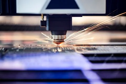 Cnc milling machine. Processing and laser cutting for metal in the industrial Stock Photos