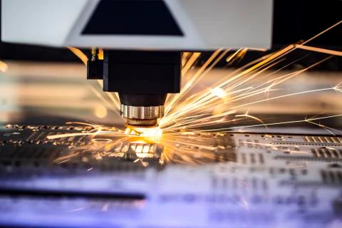 Cnc milling machine. Processing and laser cutting for metal in the industrial Stock Photos