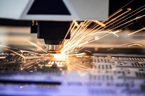 Cnc milling machine. Processing and laser cutting for metal in the industrial Stock Photos