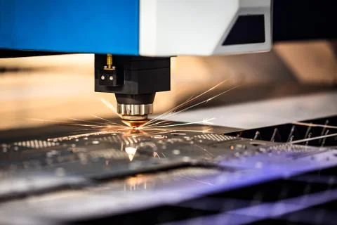 Cnc milling machine. Processing and laser cutting for metal in the industrial Stock Photos