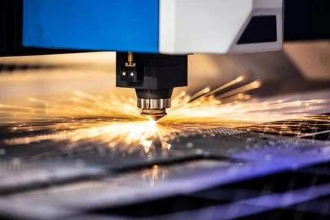 Cnc milling machine. Processing and laser cutting for metal in the industrial Stock Photos
