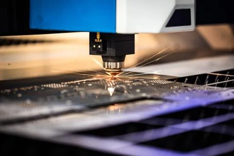 Cnc milling machine. Processing and laser cutting for metal in the industrial Stock Photos