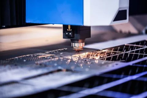 Cnc milling machine. Processing and laser cutting for metal in the industrial Foto stock