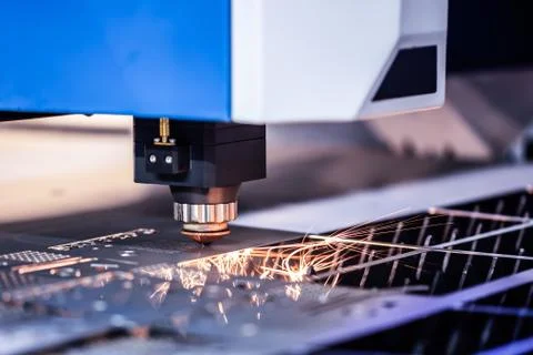 Cnc milling machine. Processing and laser cutting for metal in the industrial Stock Photos