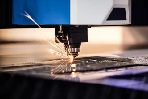 Cnc milling machine. Processing and laser cutting for metal in the industrial Stock Photos