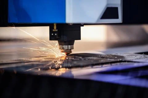 Cnc milling machine. Processing and laser cutting for metal in the industrial Stock Photos