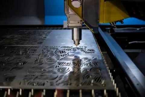 Cnc milling machine. Processing and laser cutting for metal in the industrial Stock Photos