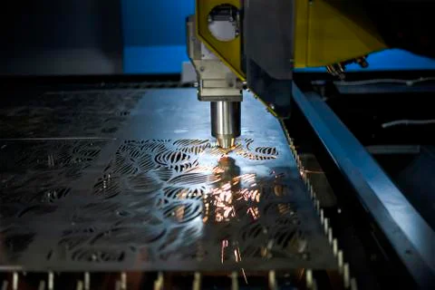 Cnc milling machine. Processing and laser cutting for metal in the industrial Stock Photos