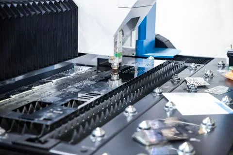 Cnc milling machine. Processing and laser cutting for metal in the industrial Stock Photos