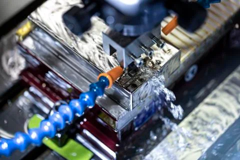 Cnc milling machine. Processing and laser cutting for metal in the industrial Stock Photos