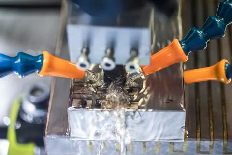 Cnc milling machine. Processing and laser cutting for metal in the industrial Stock-Fotos