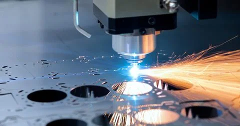 Cnc milling machine. Processing and laser cutting for metal in the industrial Stock Photos