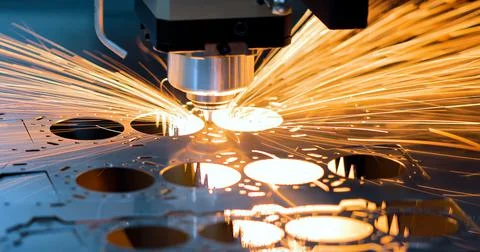 Cnc milling machine. Processing and laser cutting for metal in the industrial Foto stock