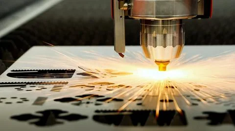 Cnc milling machine. Processing and laser cutting for metal in the industrial Stock Photos