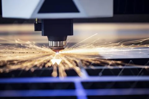 Cnc milling machine. Processing and laser cutting for metal in the industrial Stock Photos