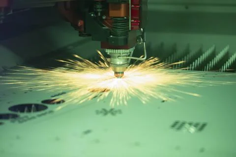 Cnc milling machine. Processing and laser cutting for metal in the industrial Stock Photos