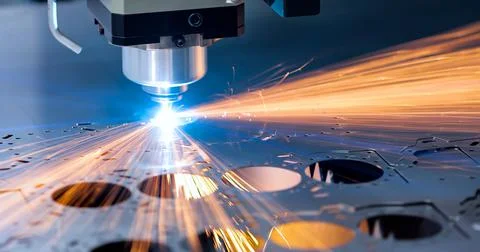 Cnc milling machine. Processing and laser cutting for metal in the industrial Stock Photos