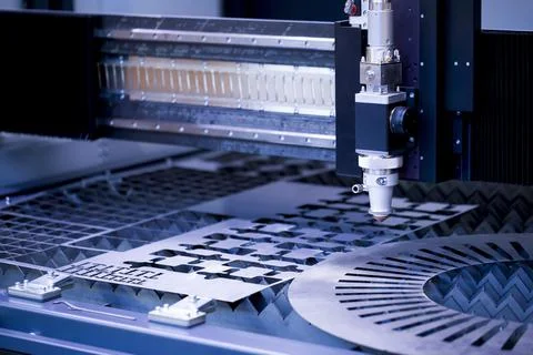 Cnc milling machine. Processing and laser cutting for metal in the industrial Stock Photos