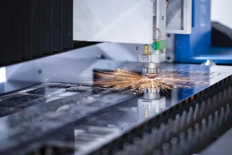 Cnc milling machine. Processing and laser cutting for metal in the industrial Stock Photos
