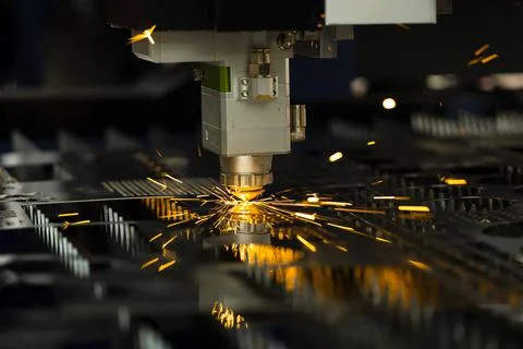 Cnc milling machine. Processing and laser cutting for metal in the industrial Stock Photos