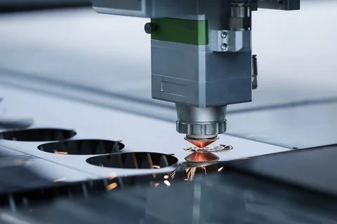 Cnc milling machine. Processing and laser cutting for metal in the industrial Stock Photos