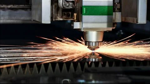 Cnc milling machine. Processing and laser cutting for metal in the industri.. Fotos Stock