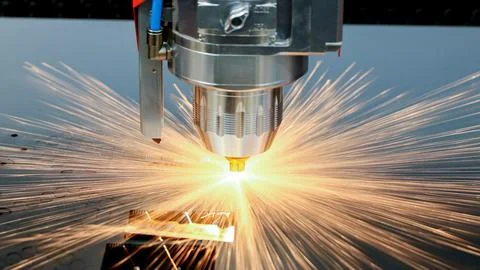 Cnc milling machine. Processing and laser cutting for metal in the industri.. Stock Photos