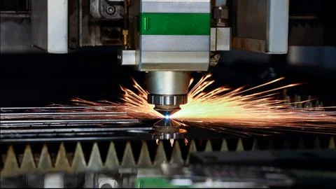 Cnc milling machine. Processing and laser cutting for metal in the industri.. Stock Photos