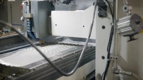 CNC milling machine for sheets aluminium, wood, acryl Stock Footage 259613253
