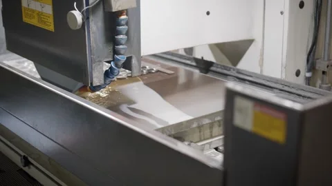 CNC milling machine for sheets aluminium, wood, acryl Stock Footage 259613340