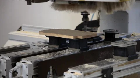 Cnc milling machine on wood Stock Footage 61158956