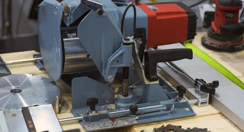 Cnc milling machine, wood processing Stock Photos