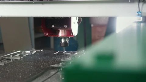 CNC milling or drilling machine - slider shot Video stock 86734101