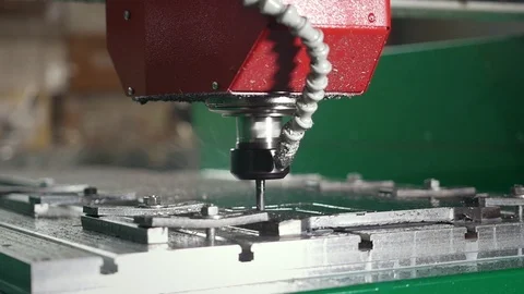 CNC milling or drilling machine, slow-motion Video stock 86817445