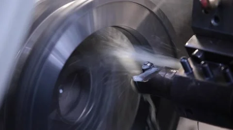 CNC milling process with water flow Stock Footage 62691272