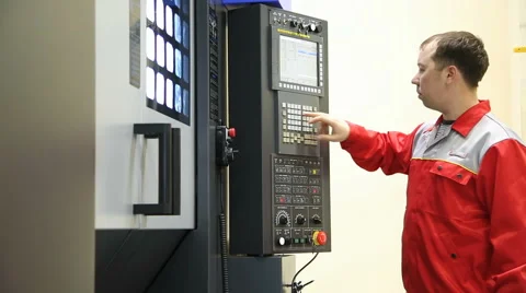 CNC operator machine Stock Footage 62970491