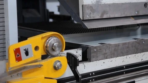 CNC Press Brake Abcant Bending Stock Footage 87116206