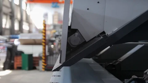 CNC Press Brake Abcant Bending Stock Footage 87558838