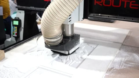 CNC Router machine Stock Footage 245490037