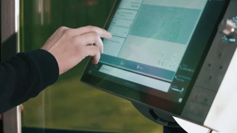 Cnc screenshot. cnc machine management screen. Video stock 128869250