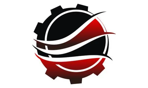 CNC Service Logo Design Template Vector Stock-Illustration