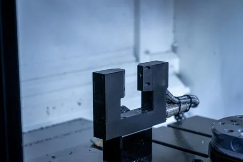 CNC setting tool, measuring tool length on the machine Stock Photos