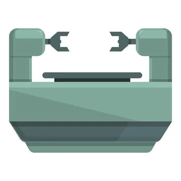 Cnc tool icon cartoon . Machine equipment Stock Illustration