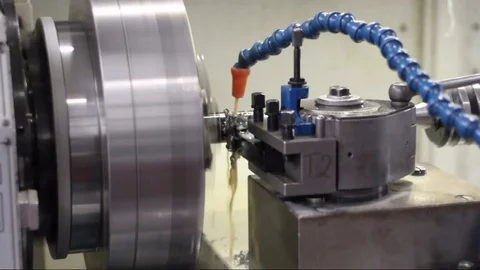 Cnc turning machine Stock-Footage 83614536