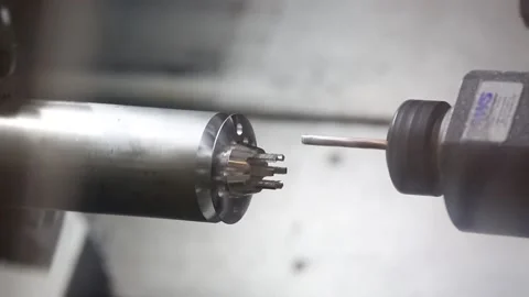 CNC turning machine Stock Footage 90104577