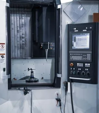 CNC vertical machining Stock Photos