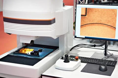 CNC vision measuring system Stock Photos